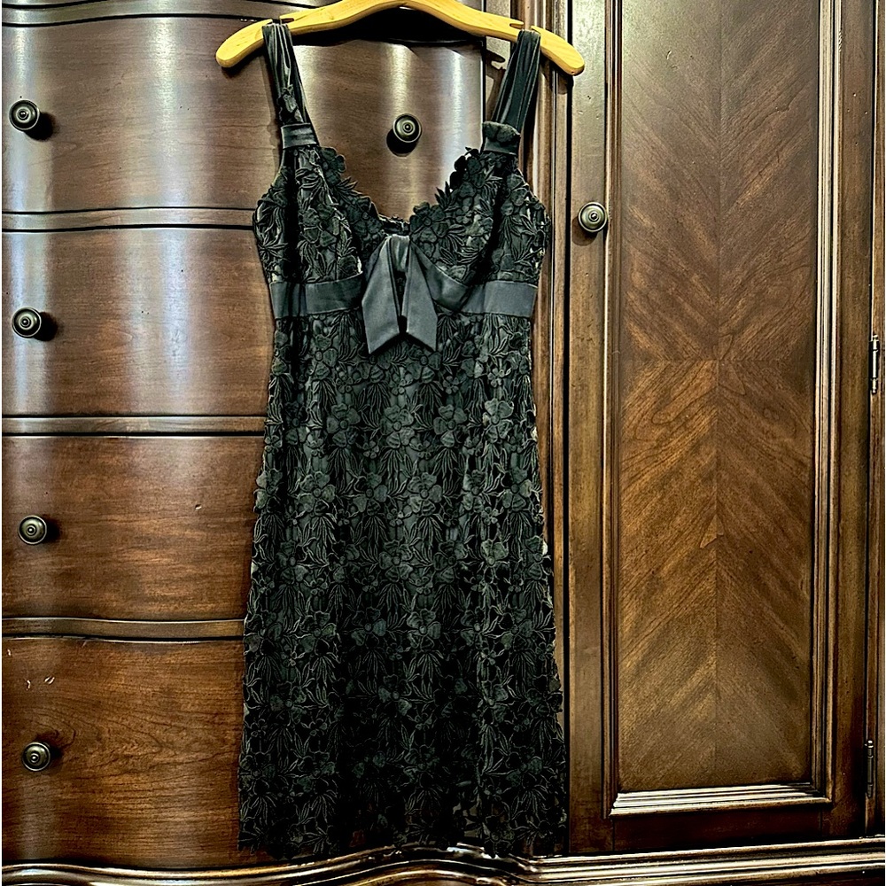 Yoana Baraschi Black Venice Paris Cocktail Dress 6 NWT